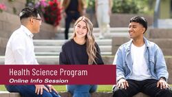 Nutrition and Dietetics – Virtual Information Session