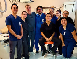 rad tech students in lab